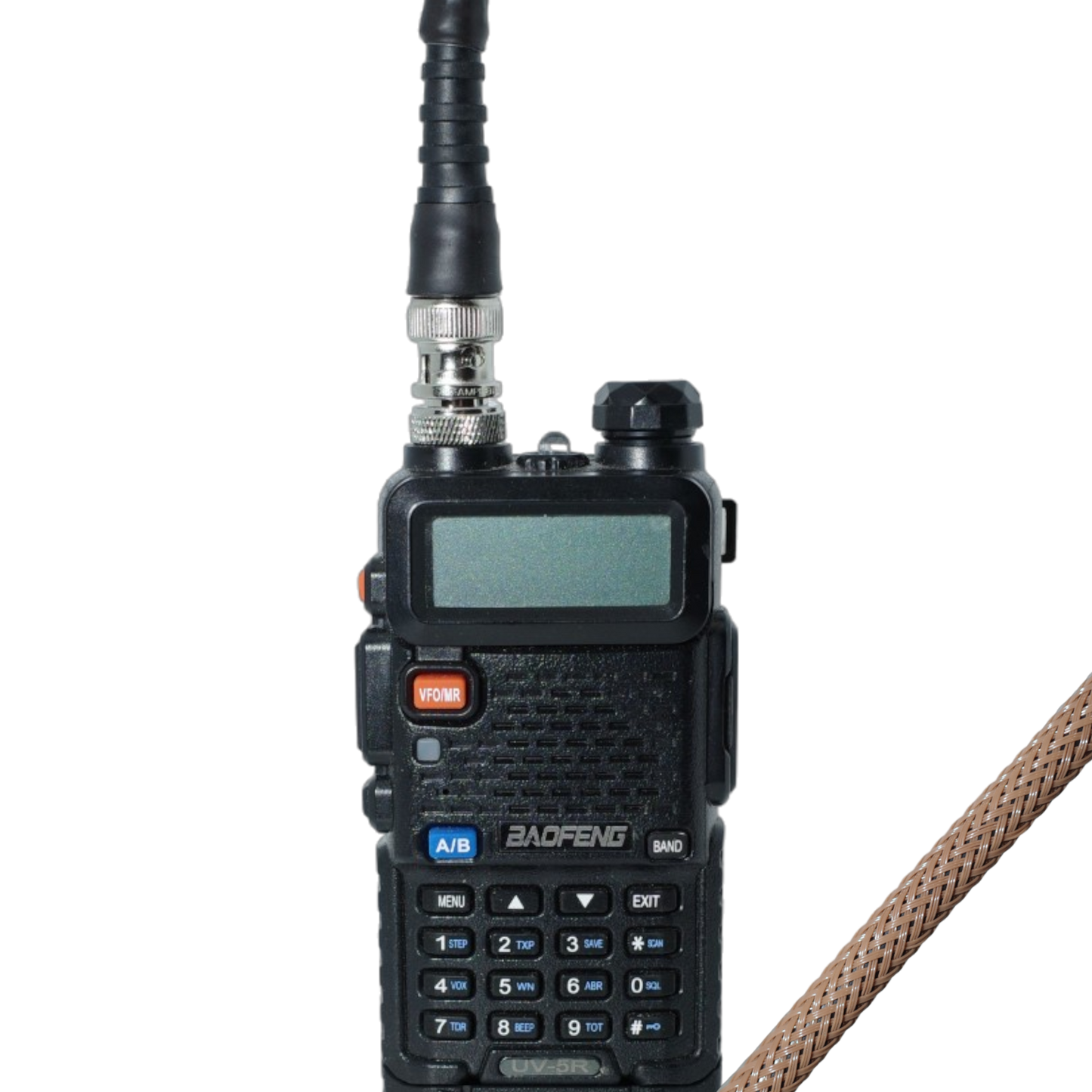 v2 Wearable Antenna W/Baofeng Adapter Package (BNC-F to SMA-F)