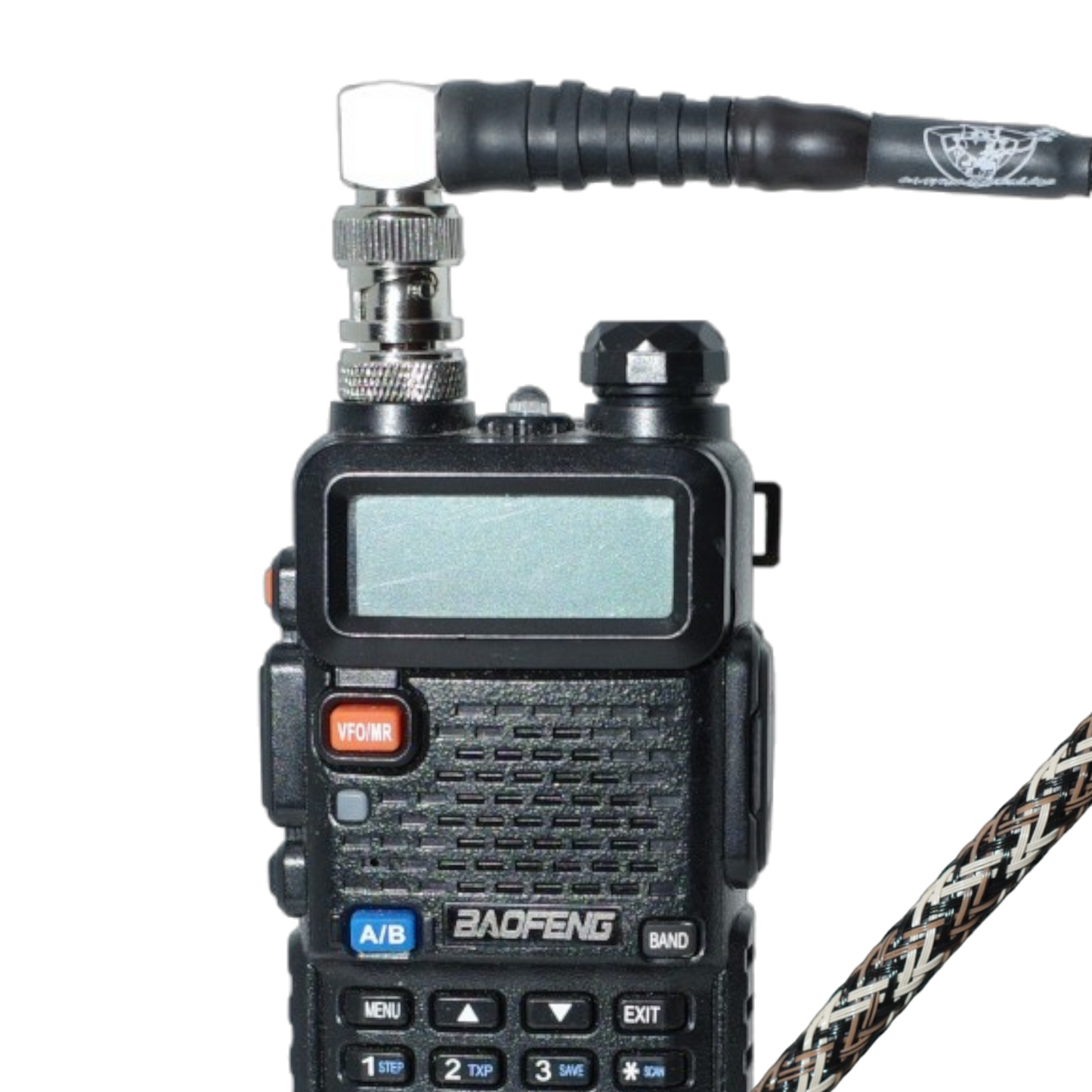v2 Wearable Antenna W/Baofeng Adapter Package (BNC-F to SMA-F)