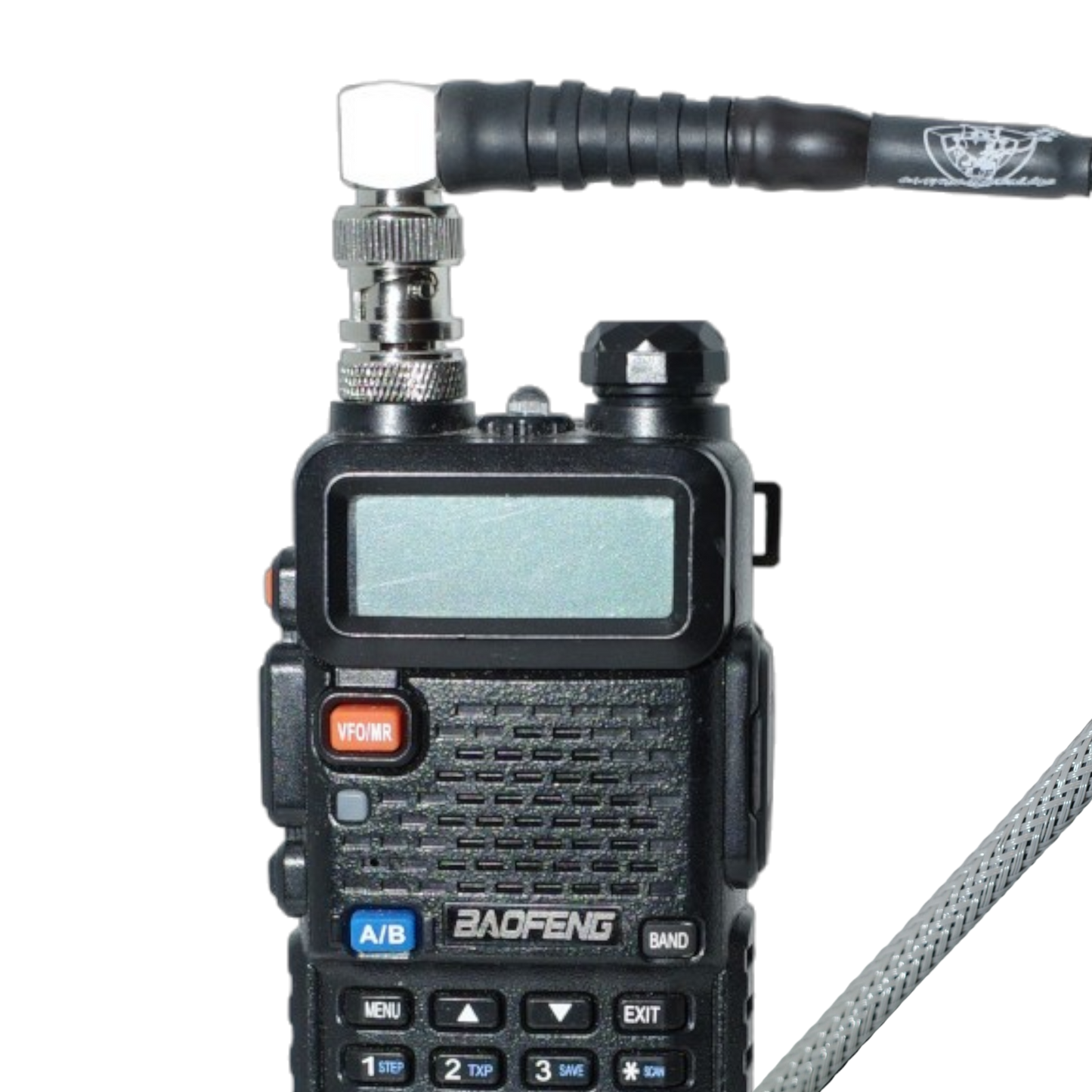 v2 Wearable Antenna W/Baofeng Adapter Package (BNC-F to SMA-F)