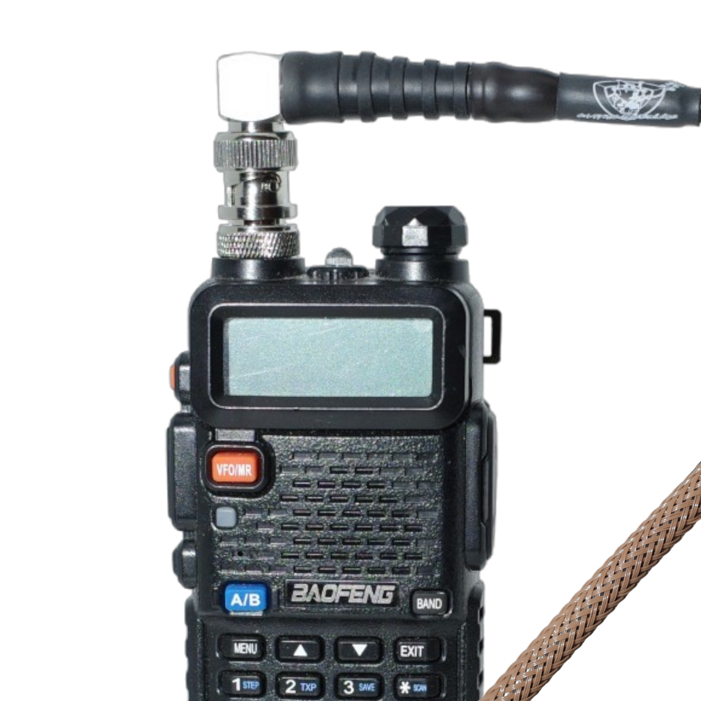 v2 Wearable Antenna W/Baofeng Adapter Package (BNC-F to SMA-F)